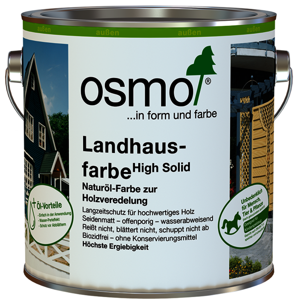 Osmo Landhausfarbe für Ihren Garten und Ihre Holzprojekte. Bauen Sie sich Ihren kleinen Gartenwagen in Ihrer Lieblingsfarbe.