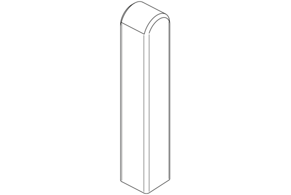 Osmo Sichtblenden - Pfosten - Kiefer mit Kopfrundung glatt 9 x 9 x 188 cm