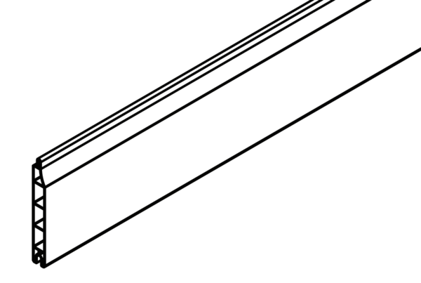 Osmo Multi-Fence Einzelprofil ohne Zubehör, mit Alu-Kern 184 x 1,9 x 14,5 cm in Hellgrau und Anthrazit
