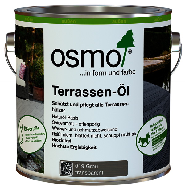Osmo decking care with Osmo Terrassen-Öl Grey transparent