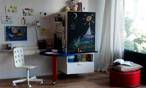 Osmo DIY project - arts and crafts cabinet with table for children