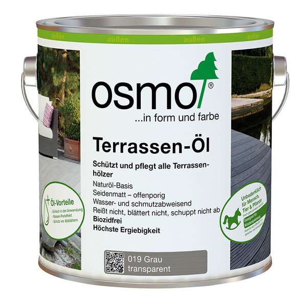 Osmo Terrassen-Öl – für die Ruderbänke auf dem Oberdeck – glättet die Holzoberfläche und macht die wasser- und schmutzabweisend – Wickie-Originalschiff