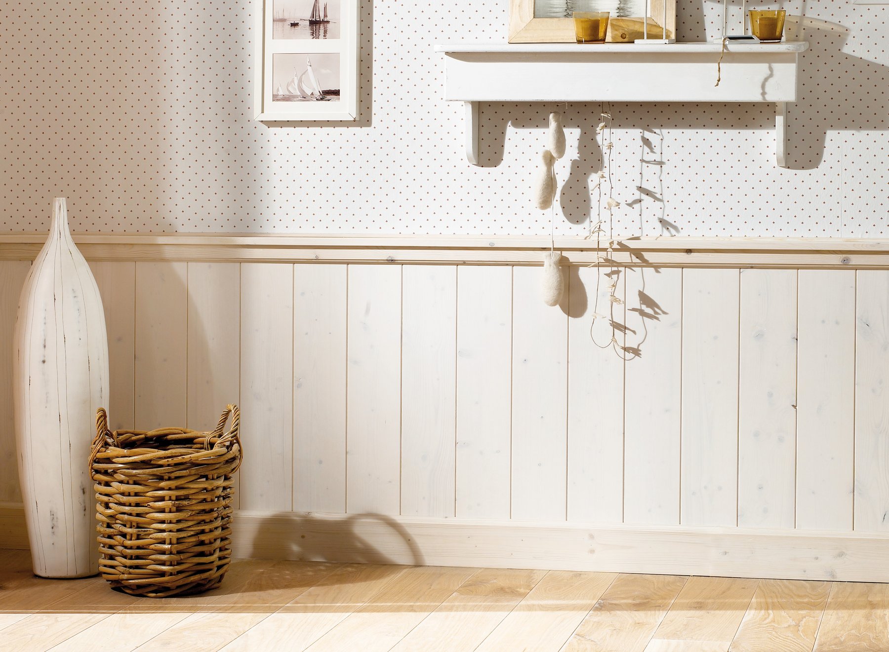 Profilholz Fichte Weiss Transparent 