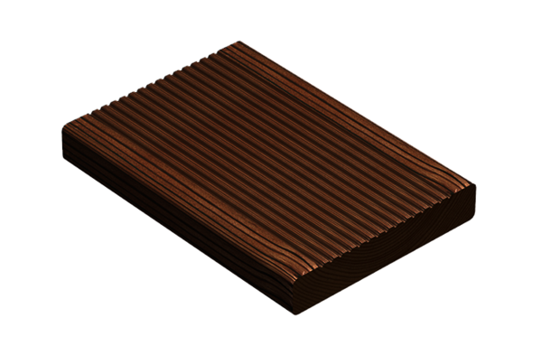 Osmo Thermowood Pine decking ribbed