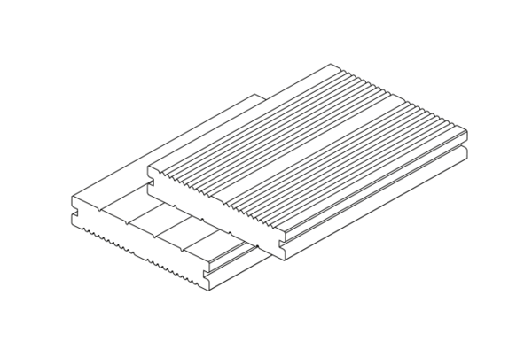 Osmo Multi-Deck Terrassendielen- Vollprofile - Oberfläche genutet oder geriffelt