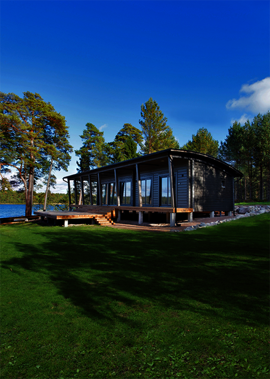 Wochenendhaus in Finnland von außen