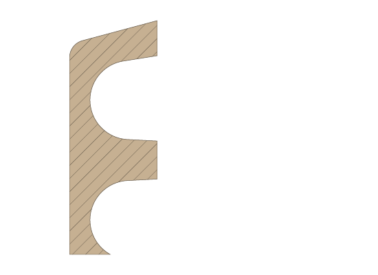 Rohrverkleidungsleiste abgerundet