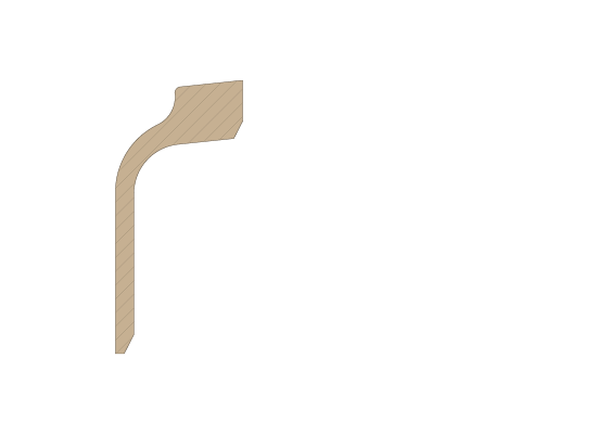 Rohrverkleidungsleiste geschwungen