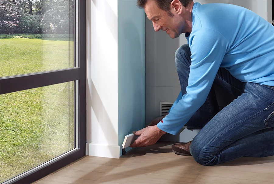 Fussleiste MDF Weiß Montage