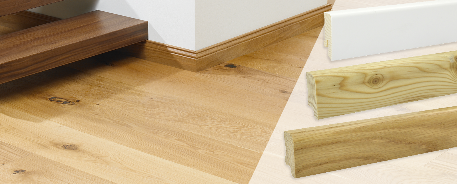 Osmo Fuß- und Sockelleisten geben Holzfußböden einen optimalen Abschluss