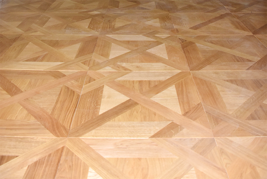 Detailed view of the flooring in Organ Hall treated with Osmo Hartwachs-Öl Original