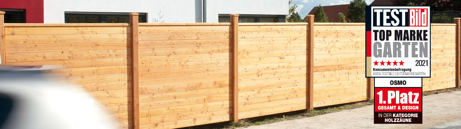 Osmo privacy fencing Forsdal for sound against roads, streets and railways