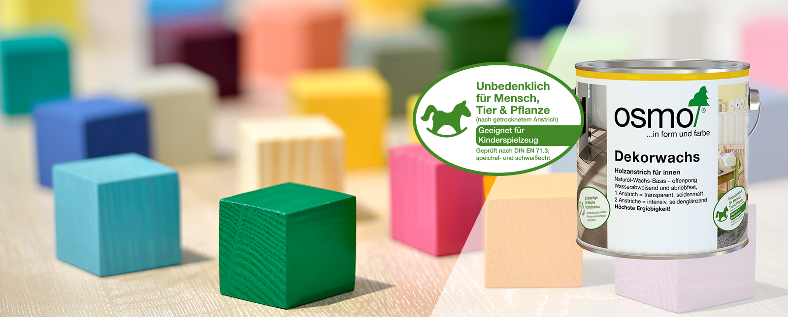 Osmo Bastelleisten und Dekorwachs eignen sich für Kinderspielzeuge im Wohnbereich