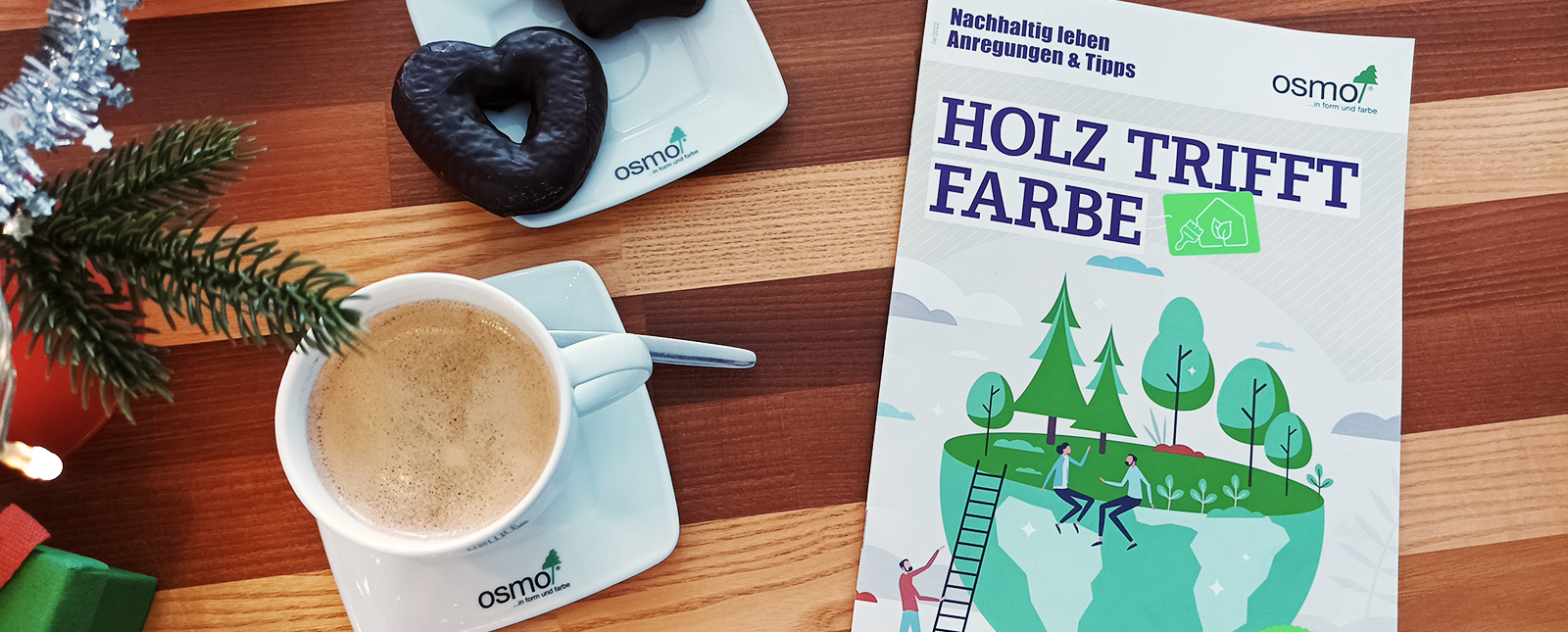 Genießen Sie einen ruhigen Abend mit dem Osmo Magazin Holz trifft Farbe